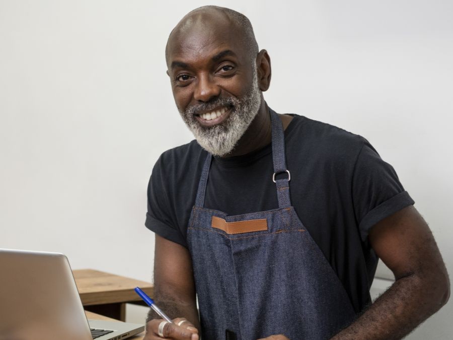 A modern, conversion-focused website mockup on a laptop screen